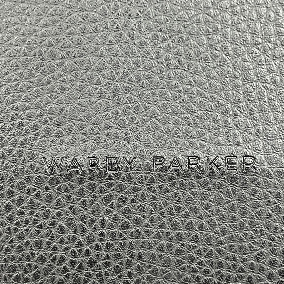 Warby Parker Parker Case 3-Slot Eyewear Travel Organizer Black Pebbled Zip Case - Picture 2 of 10